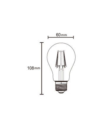 BOMBILLA LED - E27 ESTÁNDAR FILAMENTO - 7W - 3000K - 800lm